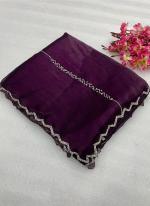 Jimmy Choo Dark Wine Party Wear Hand Diomond Work Saree